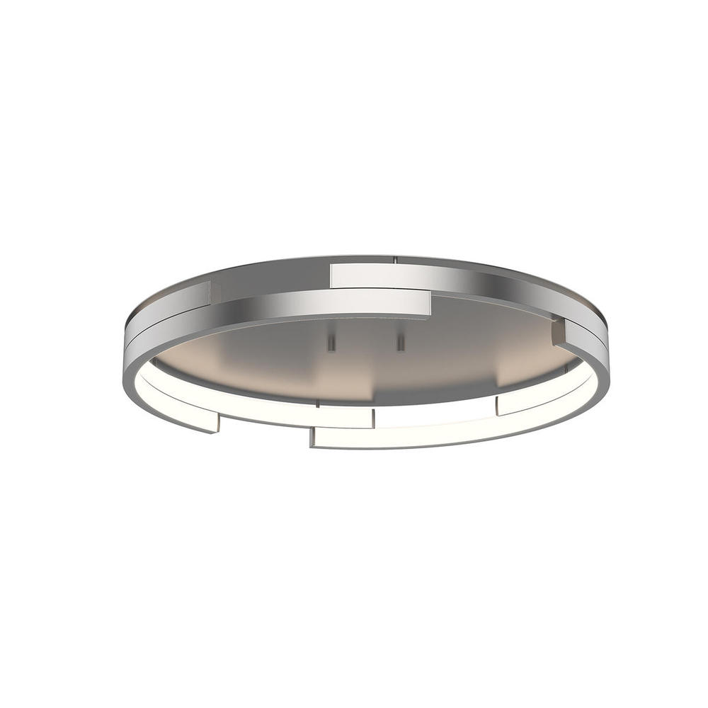 Anello Minor 19-in Brushed Nickel LED Flush Mount