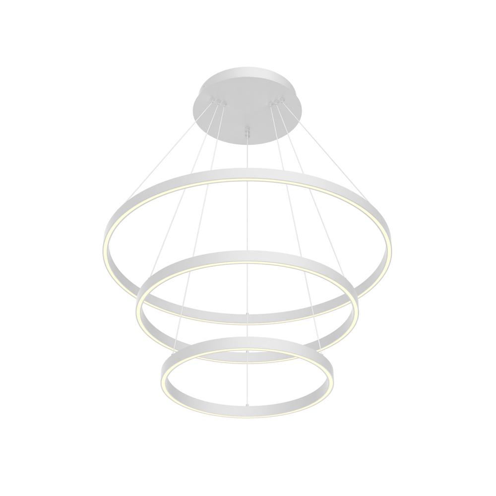 Cerchio 32-in White LED Chandeliers