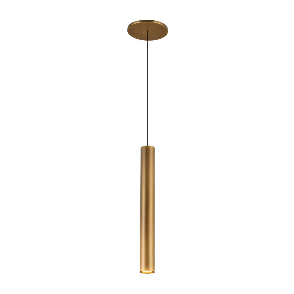 Mason 14-in Vintage Brass LED Pendant