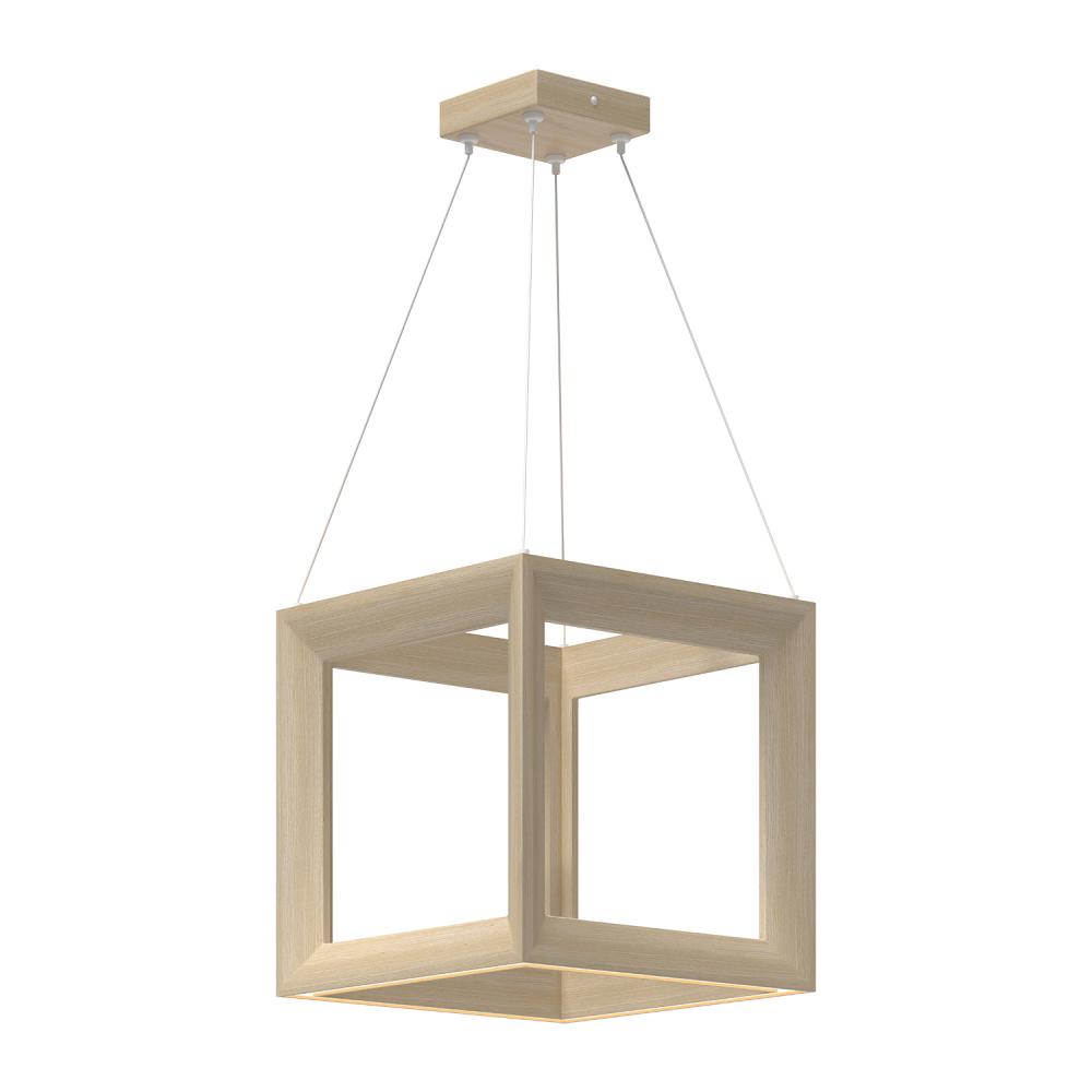 Morina 12-in White Oak LED Pendant