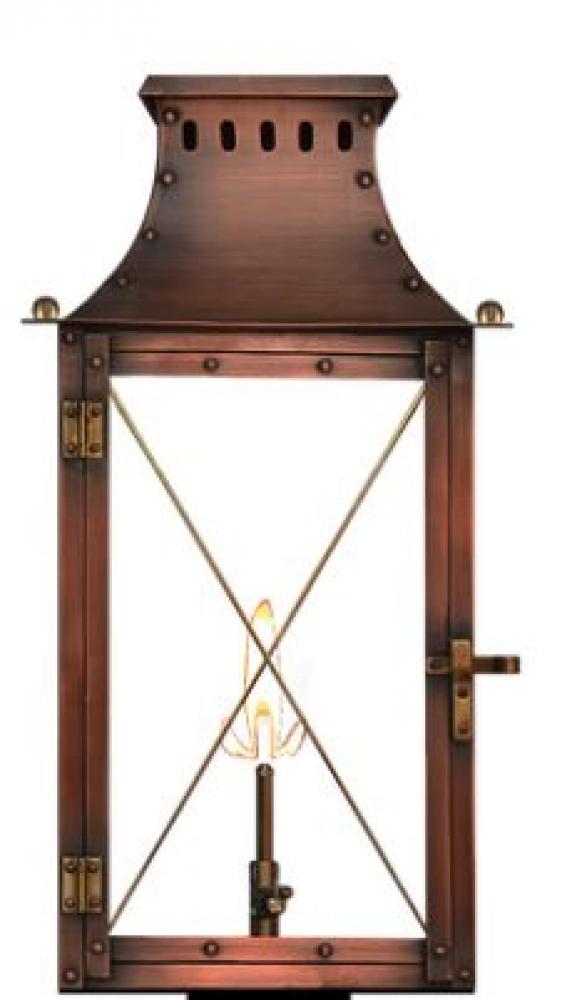 Coppersmith - MARKET STREET 19&#34; GAS LANTERN DOUBLE STAINED WITH CROSS BARS