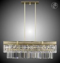 Ellen Lighting and Hardware Items IL8305-P-16G - GOLD 12 LITE ISLAND CRYSTAL FIXTURE