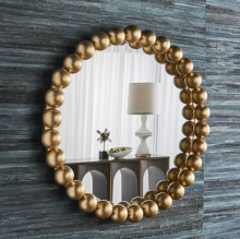 Ellen Lighting and Hardware Items R09830 - NECKLACE MIRROR - GOLD