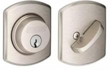 Ellen Lighting and Hardware Items B60GRW619 - Single Cylinder Grade 1 Deadbolt with Decorative Greenwich Rose IN SATIN NICKEL