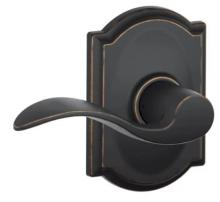 Ellen Lighting and Hardware Items F10ACC716CAM - PASSAGE LEVER CAMELOT IN BRONZE
