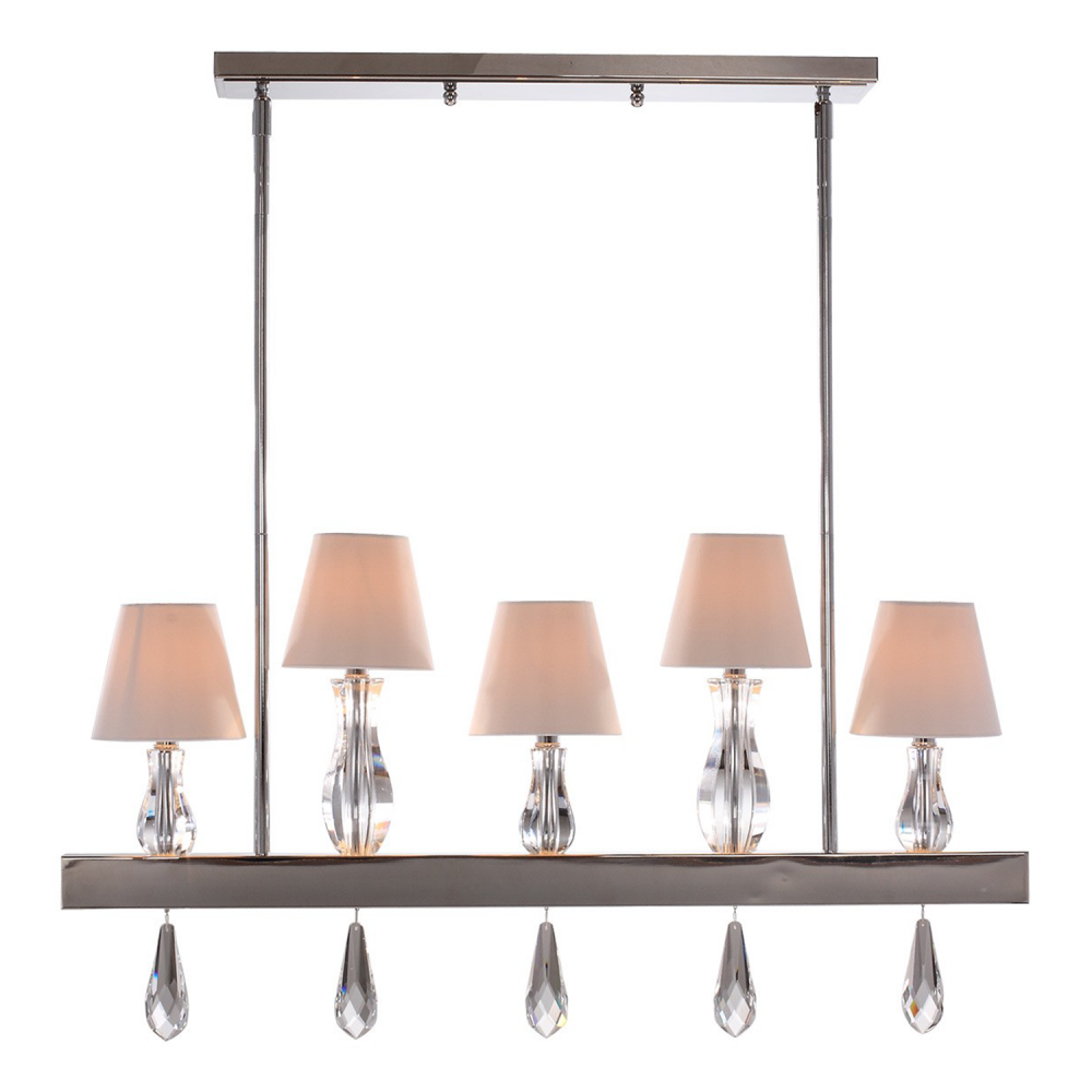 6-Light 36&#34; Linear Candle Chandelier
