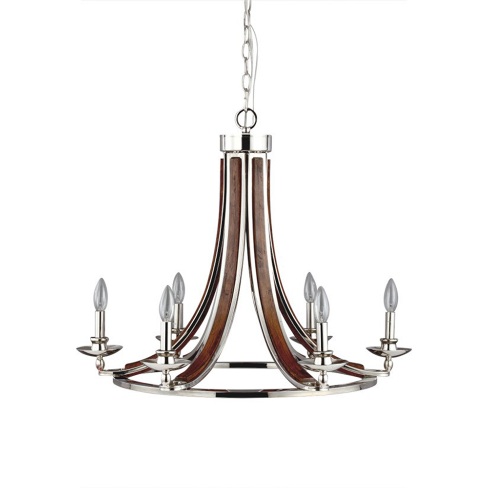 6-Light 28&#34; Candle Chandelier