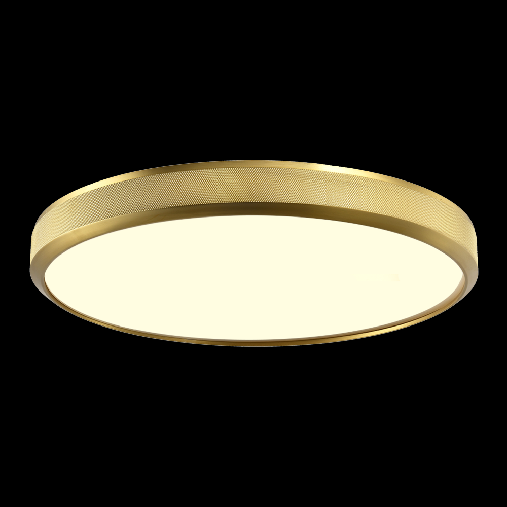 24&#34; LED 3CCT Luxury Braided Knurl Aged Brass Ceiling Flush Mount Light