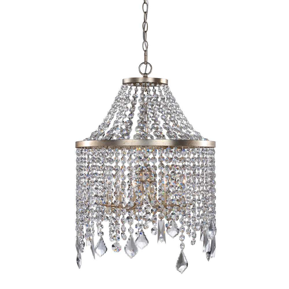 6-Light 19&#34; Crystal Mini Chandelier