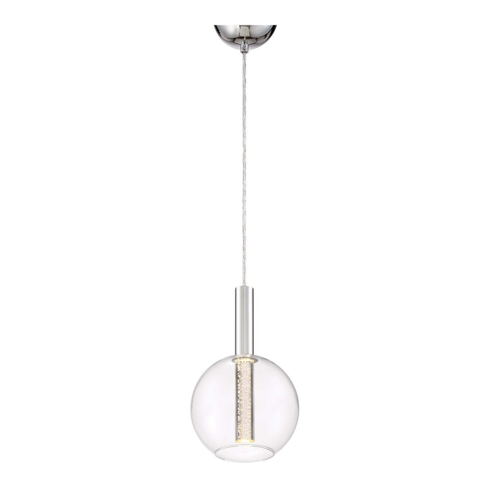 LED 7&#34; Clear Globe Glass Shade Mini Pendant