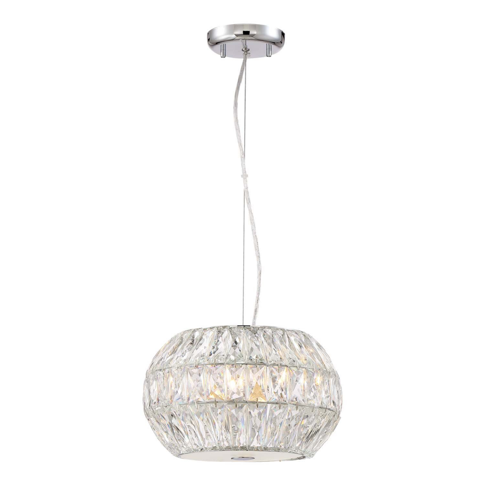 6-Light 16&#34; Crystal Drum Pendant