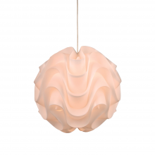 ZEEV Lighting P30024L-1-CH-WH - 1-Light 16" Floral Globe Acrylic Pendant