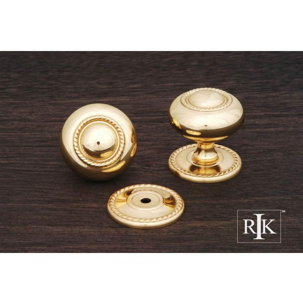 Large Rope Knob with Detachable Back Plate