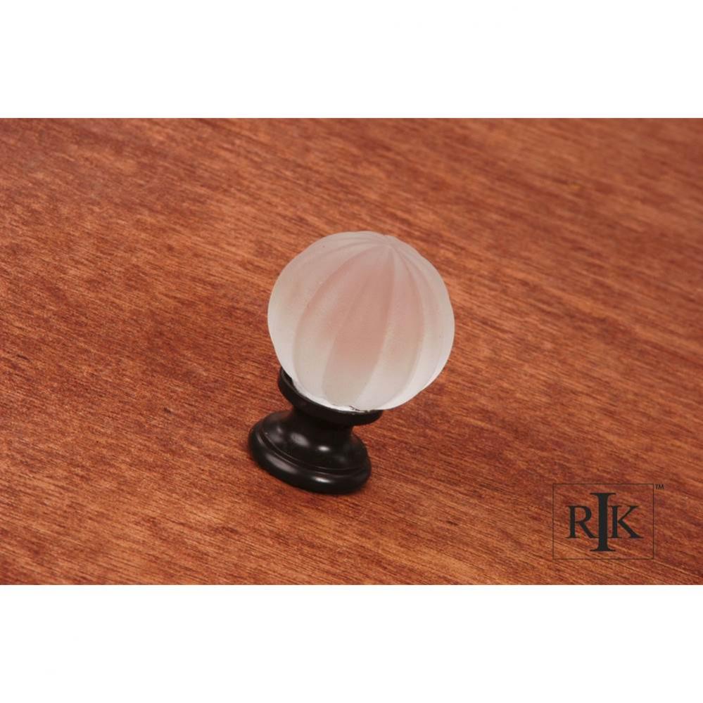 Smoked Glass Flower Knob