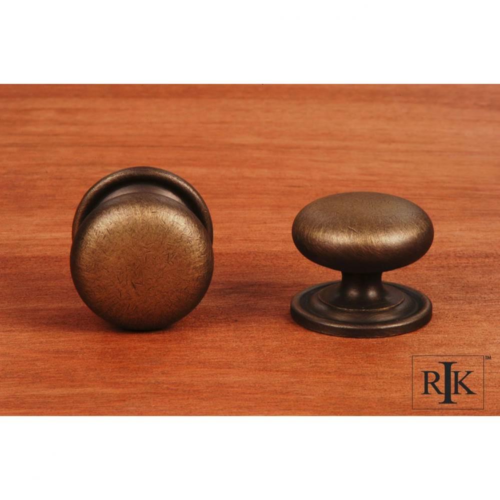 Large Solid Plain Knob with Backplate