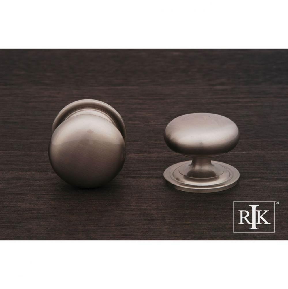 Large Solid Plain Knob with Backplate