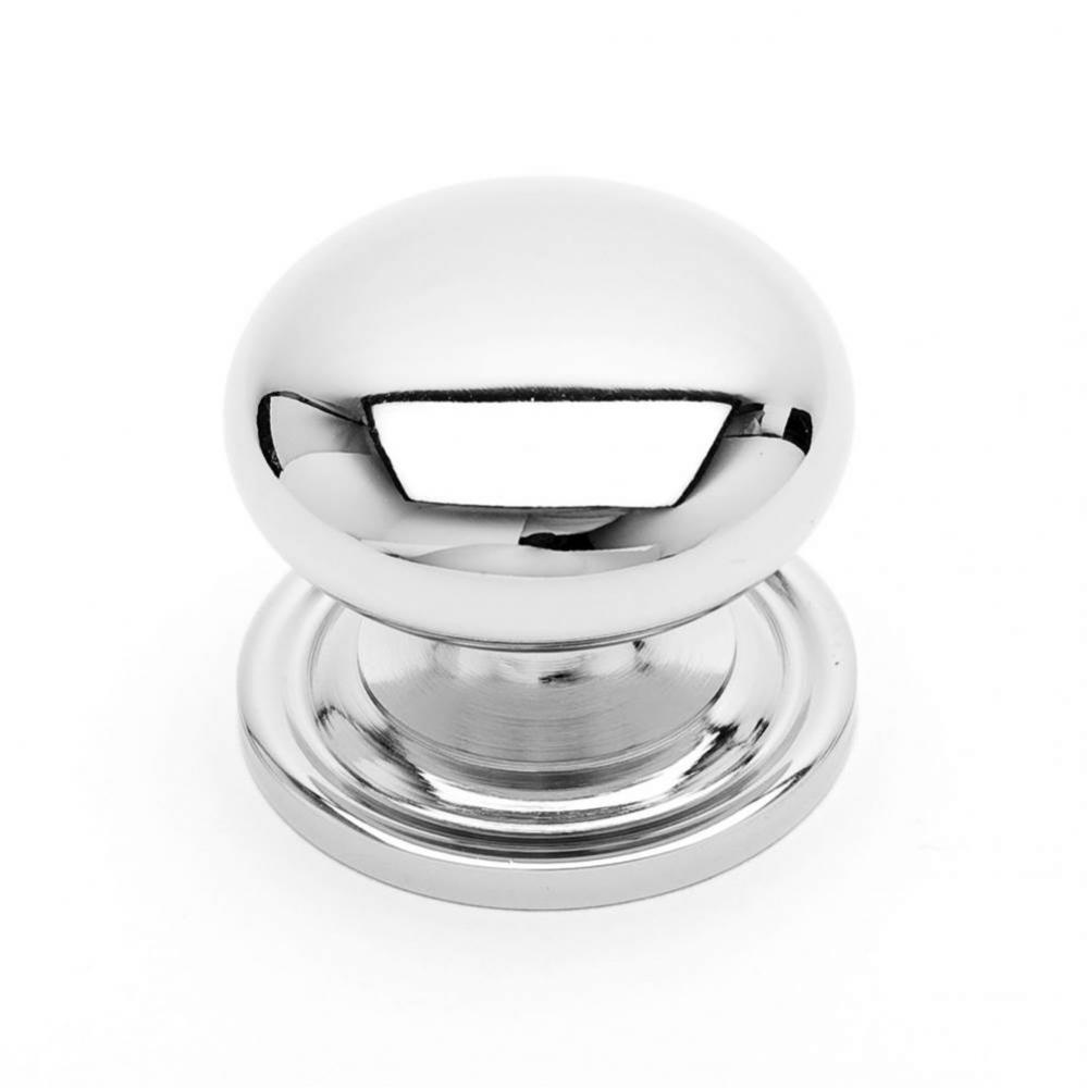 Large Solid Plain Knob with Backplate