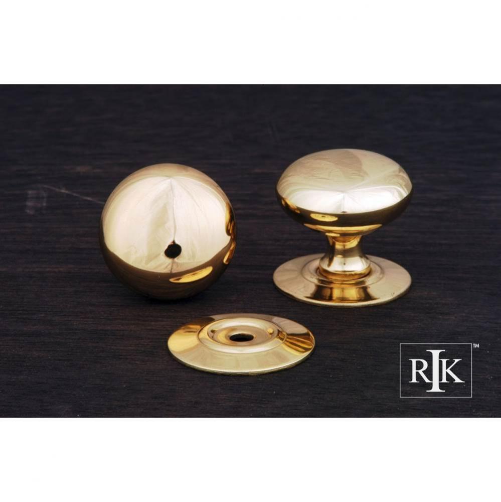 Large Plain Knob with Detachable Back Plate