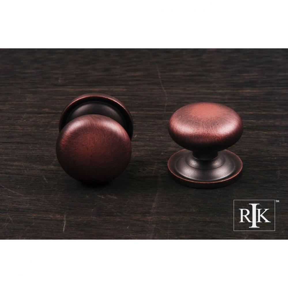 Small Solid Plain Knob with Backplate