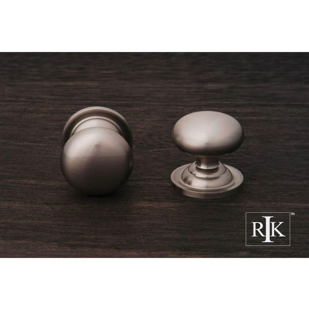 Small Solid Plain Knob with Backplate