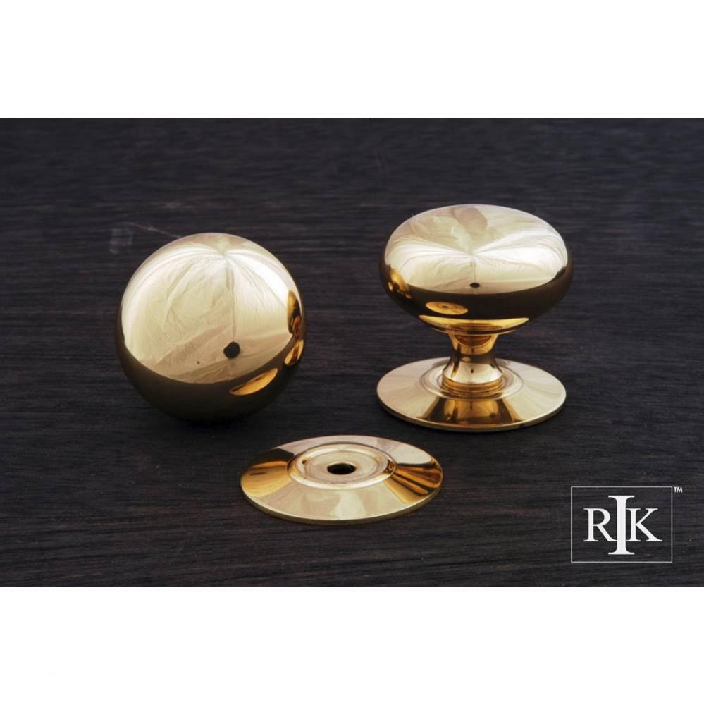 Small Plain Knob with Detachable Back Plate