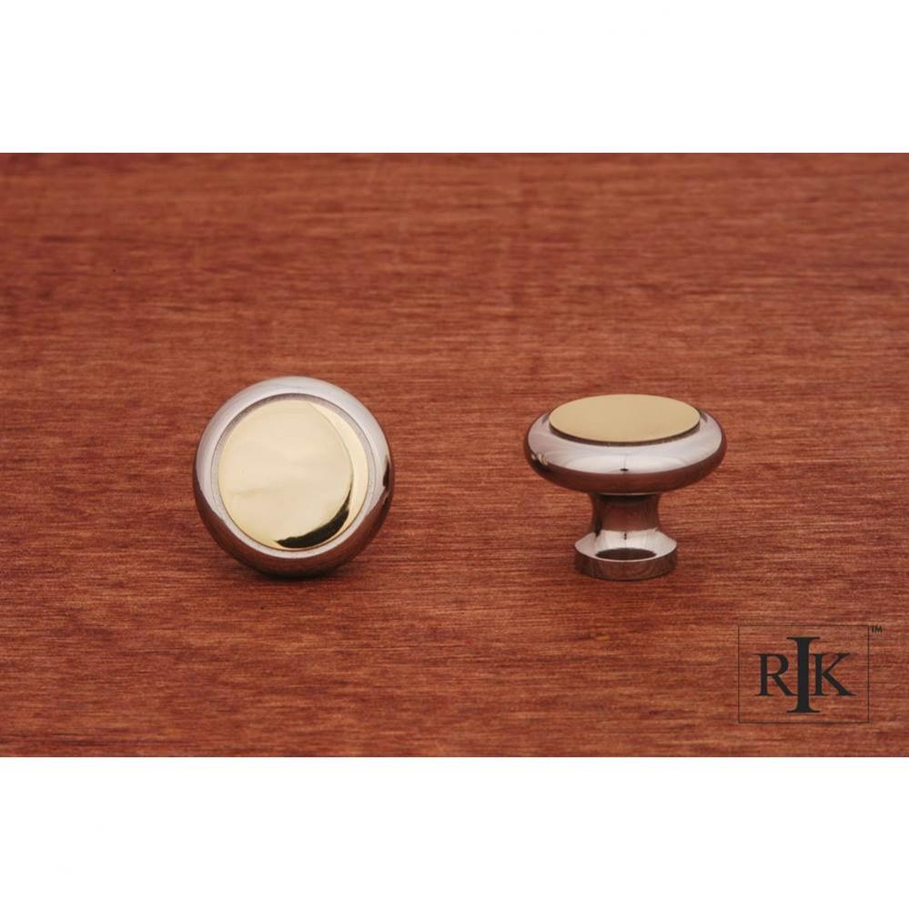 Plain Knob with Flat Brass Insert