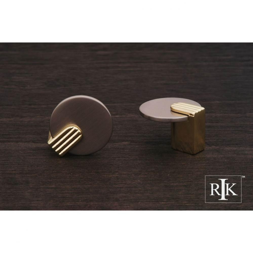 Round Knob with Brass Stem