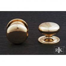 RK International CK 3216 ATB - Large Solid Plain Knob with Backplate