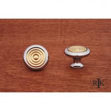 RK International CK 4248 - Knob with Riveted Brass Circular Insert