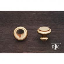 RK International CK 5214 B - Plain Knob with Flat Brass Insert