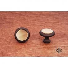 RK International CK 5214 BRB - Plain Knob with Flat Brass Insert