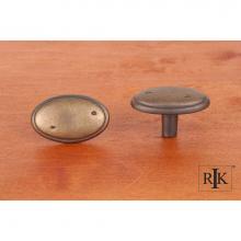 RK International CK 712 AE - Distressed Oval Knob with Ring Edge