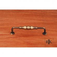 RK International CP 3701 AE - 5'' c/c Beaded Middle Vertical Pull