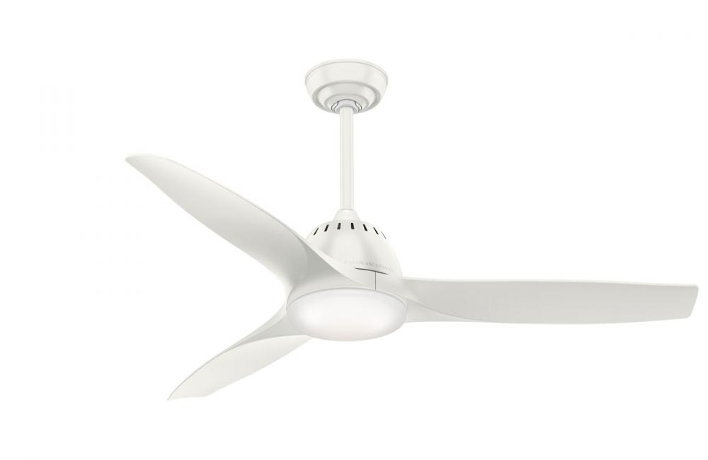 Casablanca 52 inch Wisp Fresh White Ceiling Fan with LED Light Kit and Handheld Remote