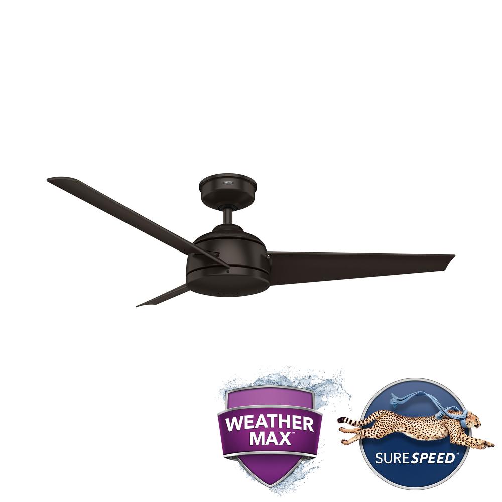 Hunter 52 inch Trimaran Premier Bronze WeatherMax Indoor / Outdoor Ceiling Fan and Wall Control