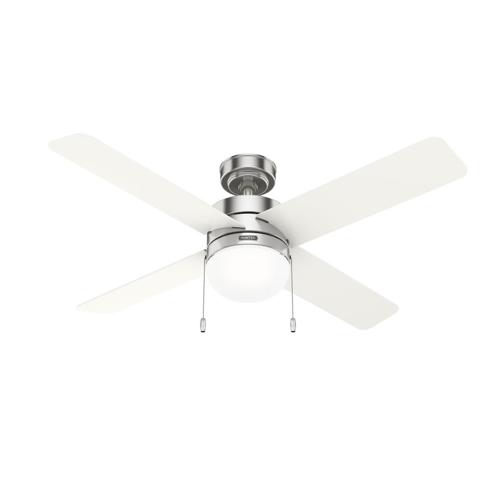 Hunter 52 inch Timpani Brushed Nickel Ceiling Fan with LED Light Kit and Pull Chain
