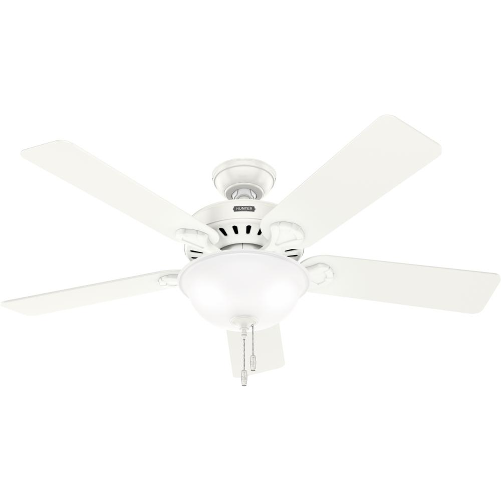 Hunter 52 inch Pro&#39;s Best ENERGY STAR® Fresh White Ceiling Fan with LED Light Kit and Pull Chain