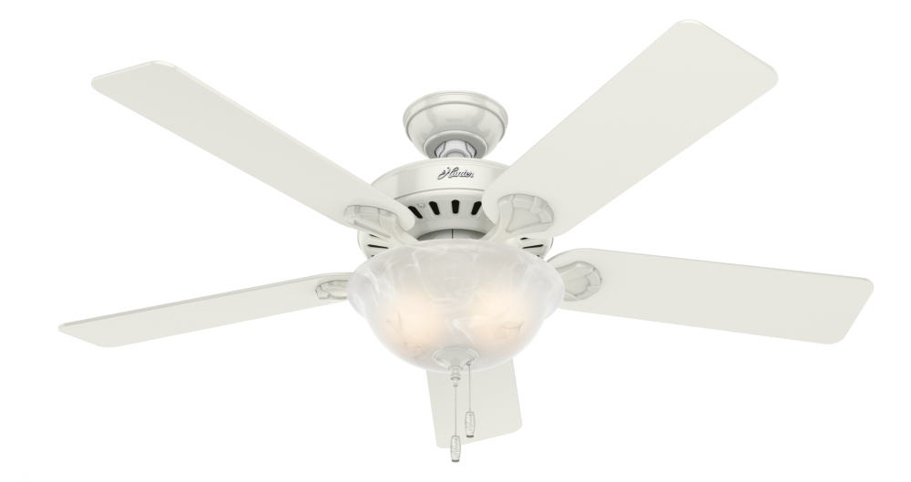 Hunter 52 inch Pro&#39;s Best White Ceiling Fan with LED Light Kit and Pull Chain