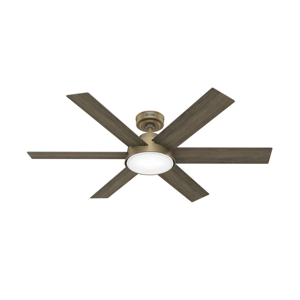 Hunter 52 inch Donatella Luxe Gold Ceiling Fan with LED Light Kit and Handheld Remote