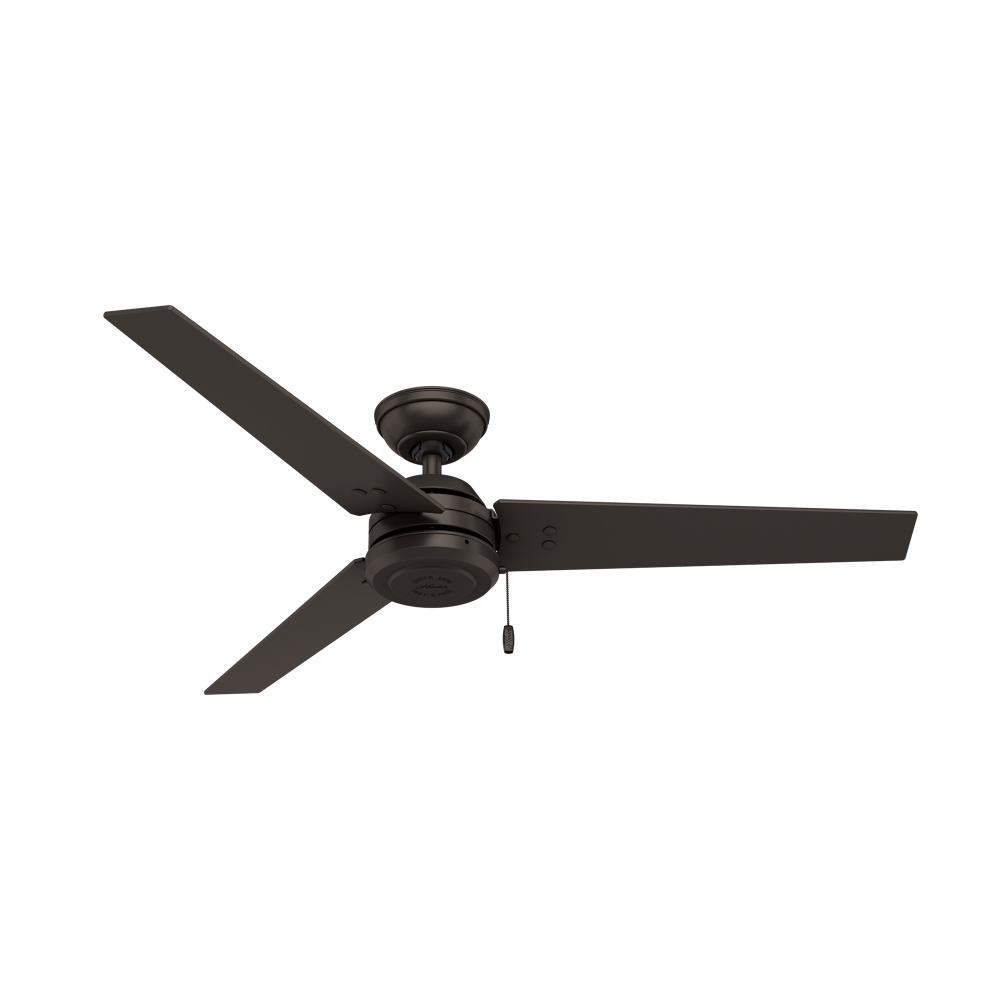 Hunter 52 inch Cassius Premier Bronze Damp Rated Ceiling Fan and Pull Chain