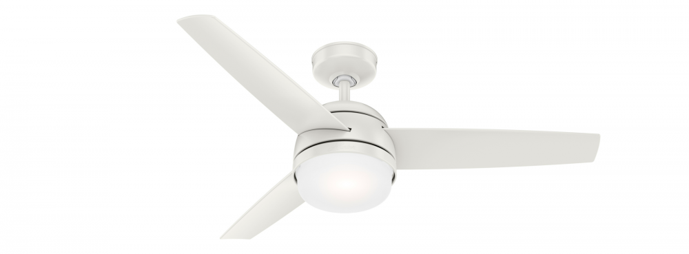 Hunter 48 inch Midtown Fresh White Ceiling Fan with LED Light Kit and Handheld Remote
