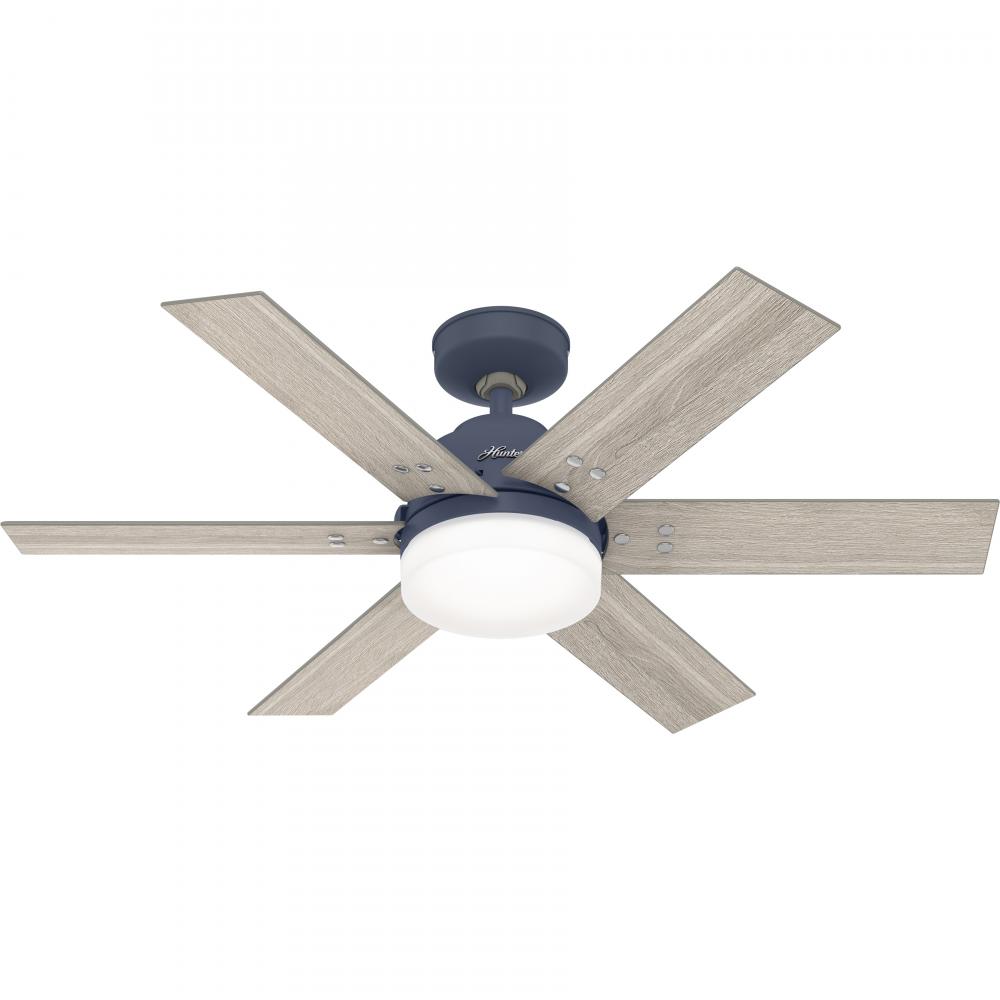 Hunter 44 inch Pacer Indigo Blue Ceiling Fan with LED Light Kit and Handheld Remote