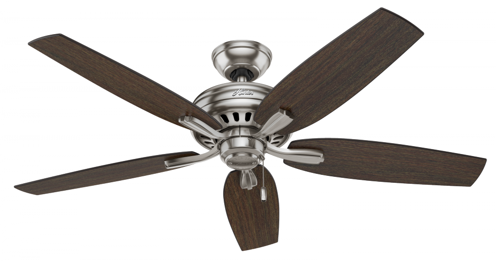Hunter 52 inch Newsome Brushed Nickel Ceiling Fan and Pull Chain