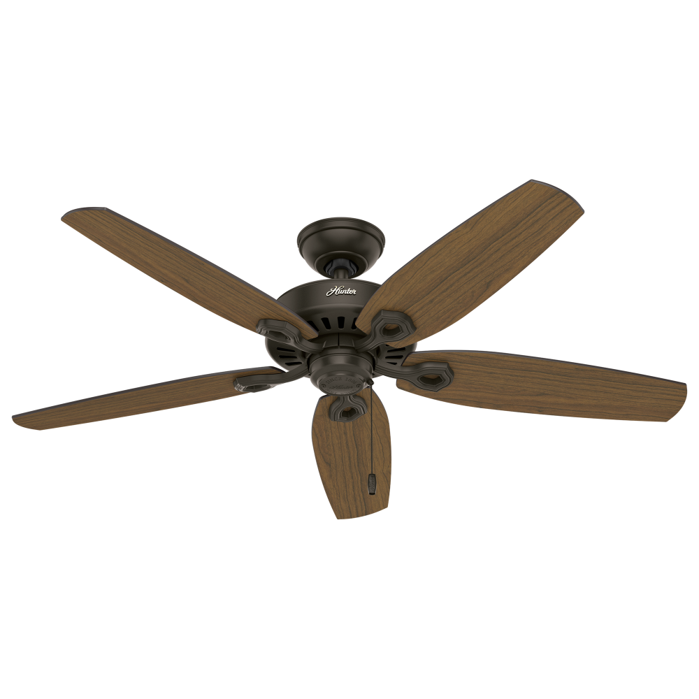 Hunter 52 inch Builder New Bronze Damp Rated Ceiling Fan and Pull Chain