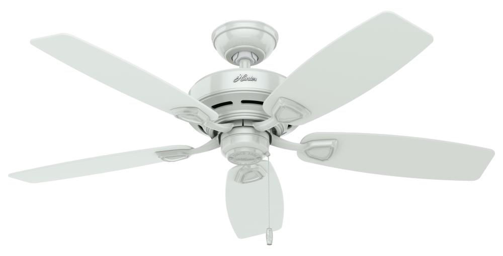 Hunter 48 inch Sea Wind White Damp Rated Ceiling Fan and Pull Chain