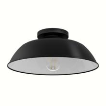 Hunter 46003 - Hunter Mill Valley Matte Black and White 1 Light Medium