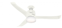 Hunter 59222 - Hunter 54 inch Wi-Fi Symphony Fresh White Ceiling Fan with LED Light Kit and Handheld Remote