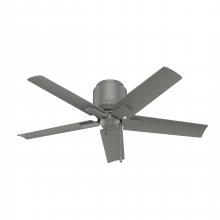 Hunter 51582 - Hunter 44 inch Terrace Cove Matte Silver Low Profile Damp Rated Ceiling Fan and Pull Chain