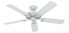 Hunter 53054 - Hunter 52 inch Sea Air White Indoor/Outdoor Ceiling Fan and Pull Chain