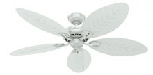 Hunter 50474 - Hunter 54 inch Bayview White Damp Rated Ceiling Fan and Pull Chain
